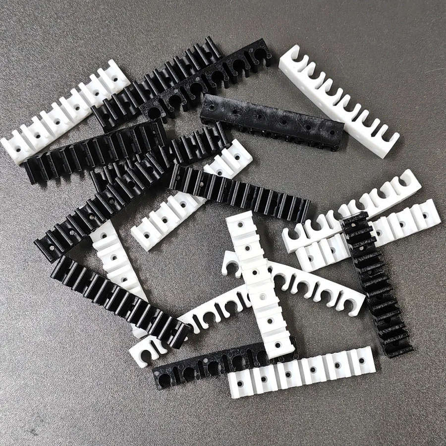 10Pcs 6 Way Plastic Pneumatic Tube Fixed Clamp Air Hose Water Pipe Holder Gas Compressor Tubing Diversion Flow Clip Bracket