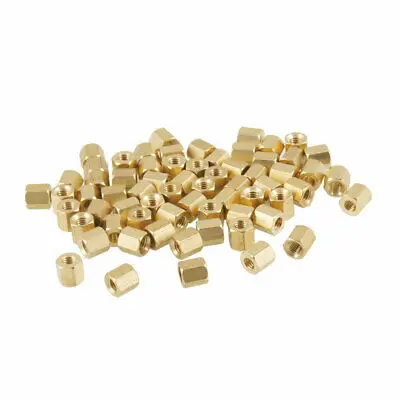M3X5mm Hexagonal Female Screw PCB Standoff Spacer Ordinary Brass 100pcs