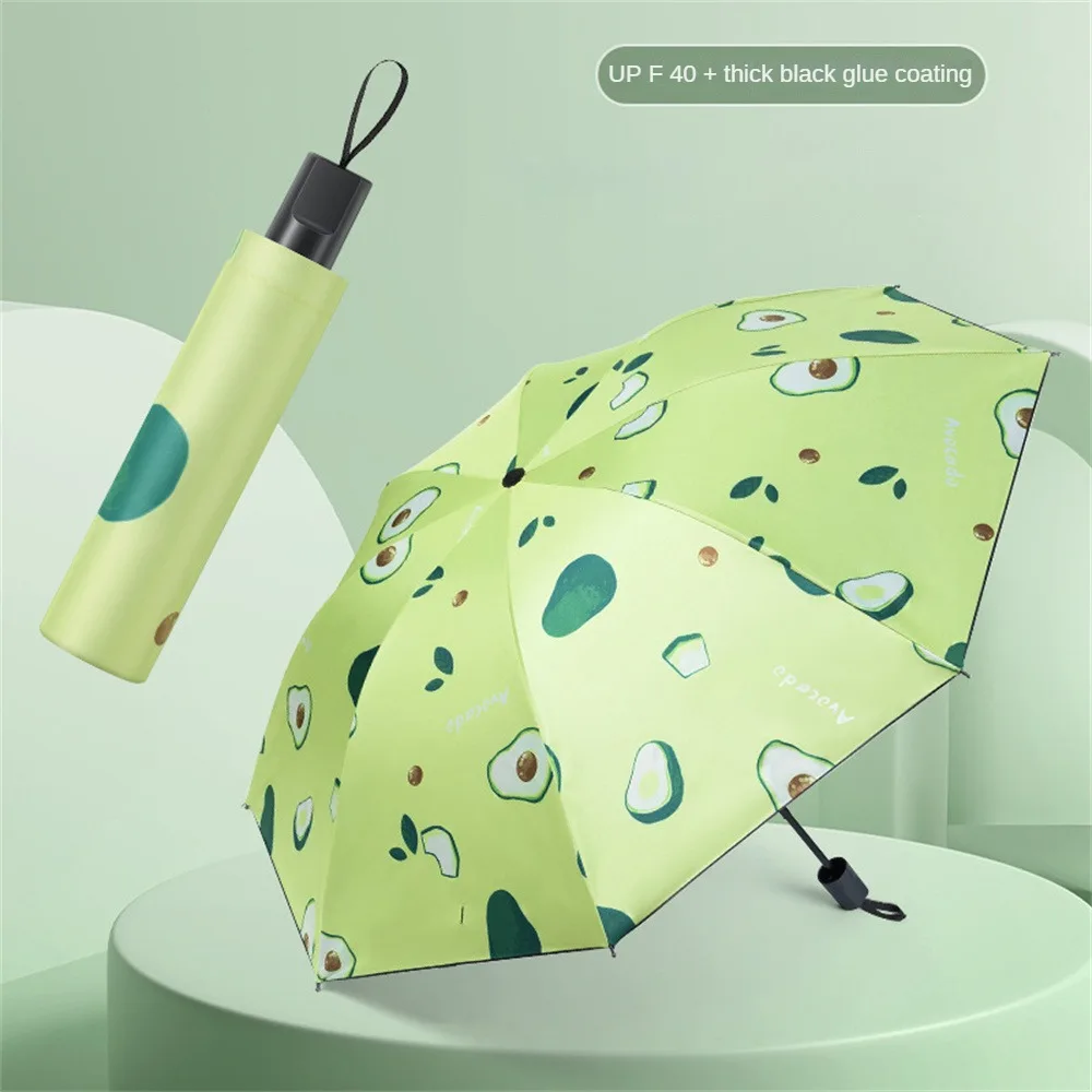 Handfold Umbrella Fruit Umbrella Girl Heart Sunny Rain Dual Use Sun Umbrella Male and Female Sunscreen Umbrella