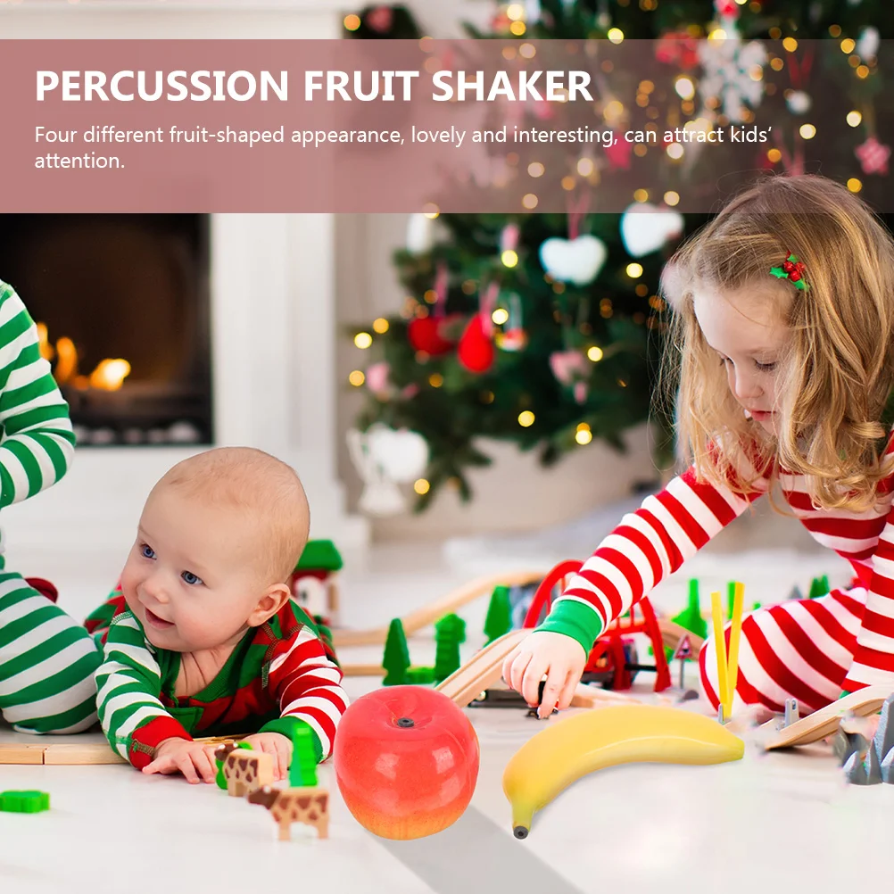 Shaker Percussion Instrument Fruit-shaped Kids Maracas Musical Instruments Abs Baby Adult