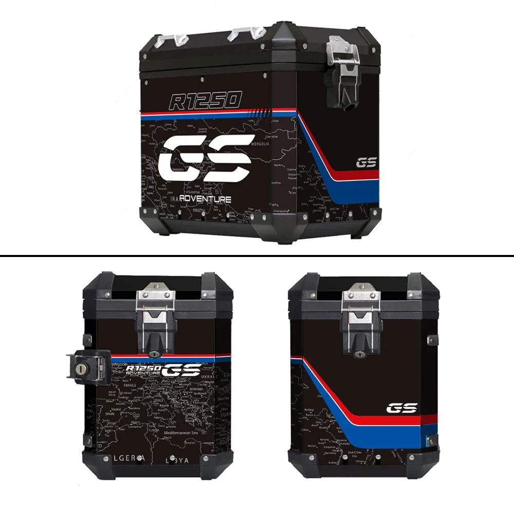 R1250GS F850GS R1200GS Set Pelindung Stiker Reflektif Petualangan Stiker Dekoratif untuk Kotak Aluminium BMW