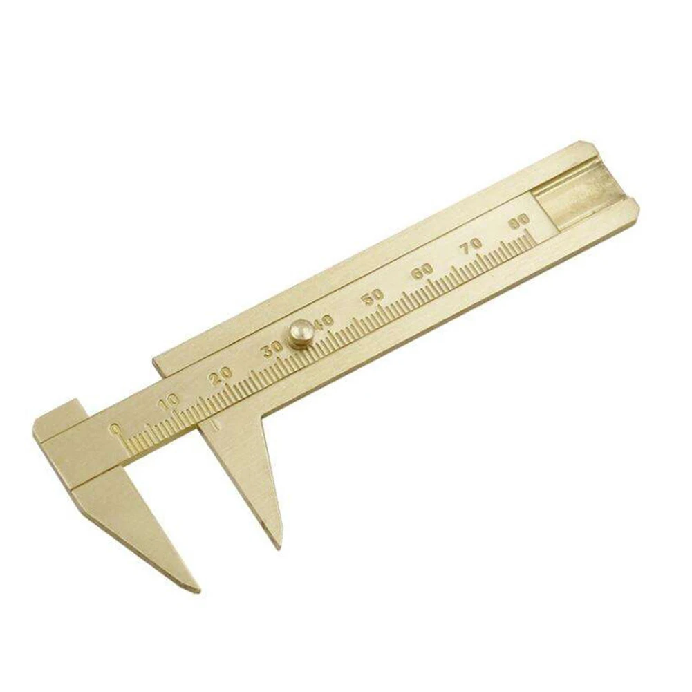 Vernier Caliper Caliper Outdoor Home 1 Pcs 80mm/3.25In Accessories Brass Gold Measurement Tool Mini For Measuring