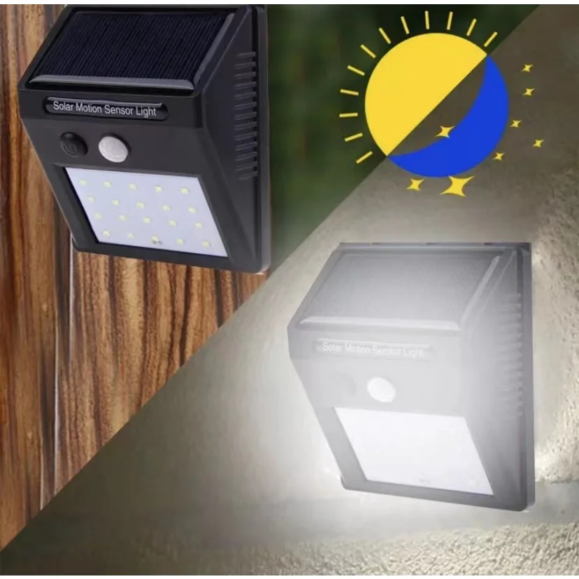 Lanmey Luminária Solar Luz de Led Com Sensor De Presença Automático iluminação externa entrega express