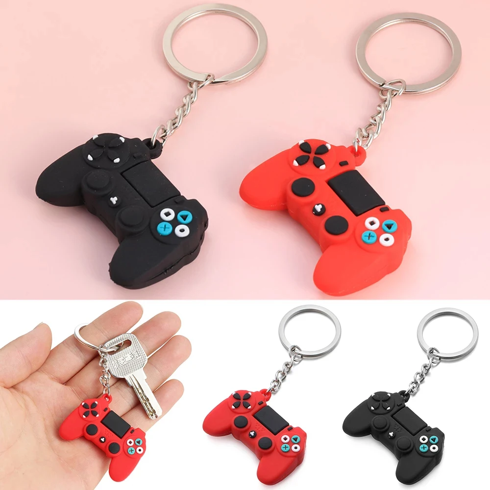 Pendant Men and Women Couple Key Chain Simulation Game Keychain Gamepad Keychain Video Game Handle Keyring Joystick KeyChain