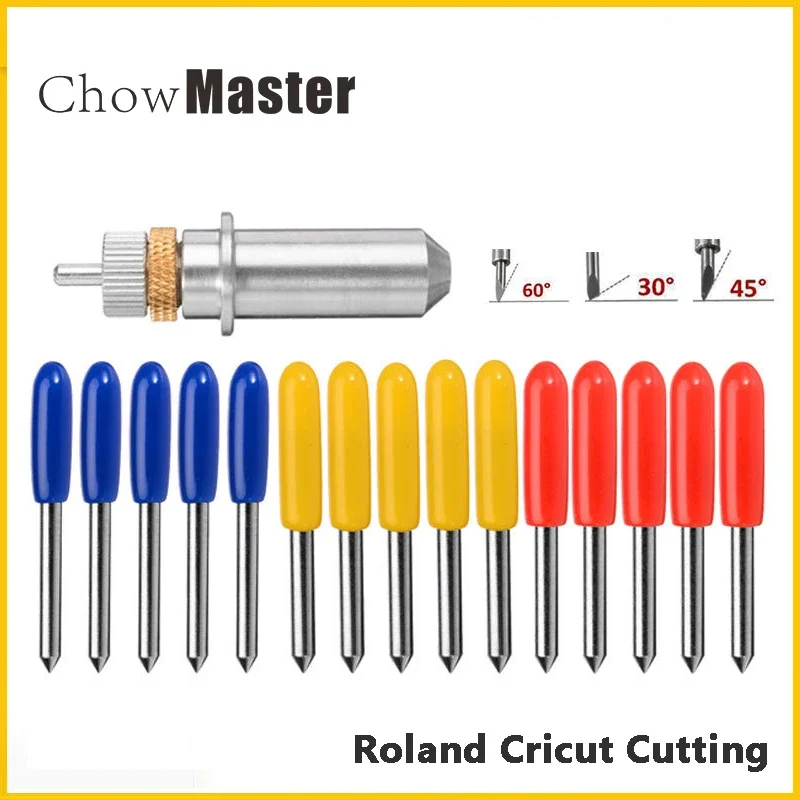 30/45/60 Degree Roland Cricut Cutting Plotter  Vinyl Cutter Blades, Tungsten Steel Lettering Blade，Milling Cutter Carving Tools