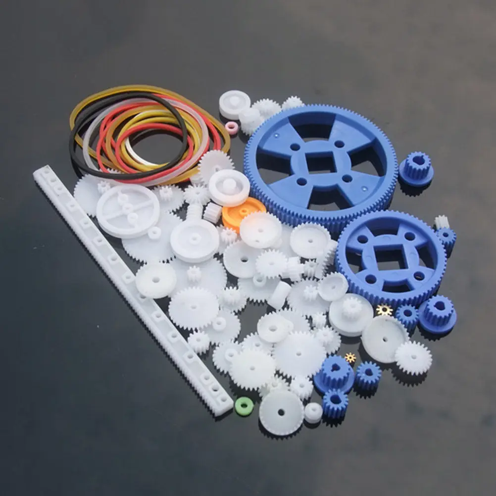 80 Piece Plastic Gear Set DIY Science Project Parts for Small Mechanisms Models and Production