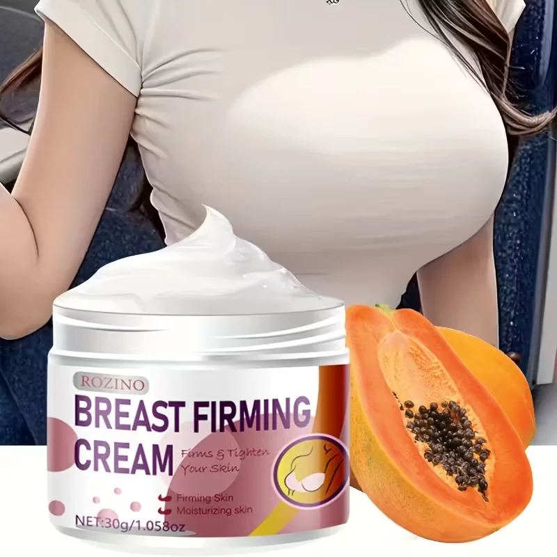 【For Women Only】3-Minute Breast Firming Cream 30g, Collagen Breast Lifting Cream, Strengthens and Firms, Contains Collagen, Avocado and Papaya Extracts - Suitable for All Skin Types, Moisturizing Formula, Softens Skin, Firms Breasts