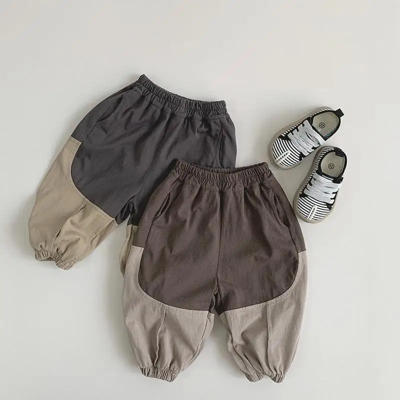 

2024 Summer New Children Loose Trousers Baby Boy Girl Patchwork Harem Pants Cotton Kids Fashion Casual Pants Toddler Clothes