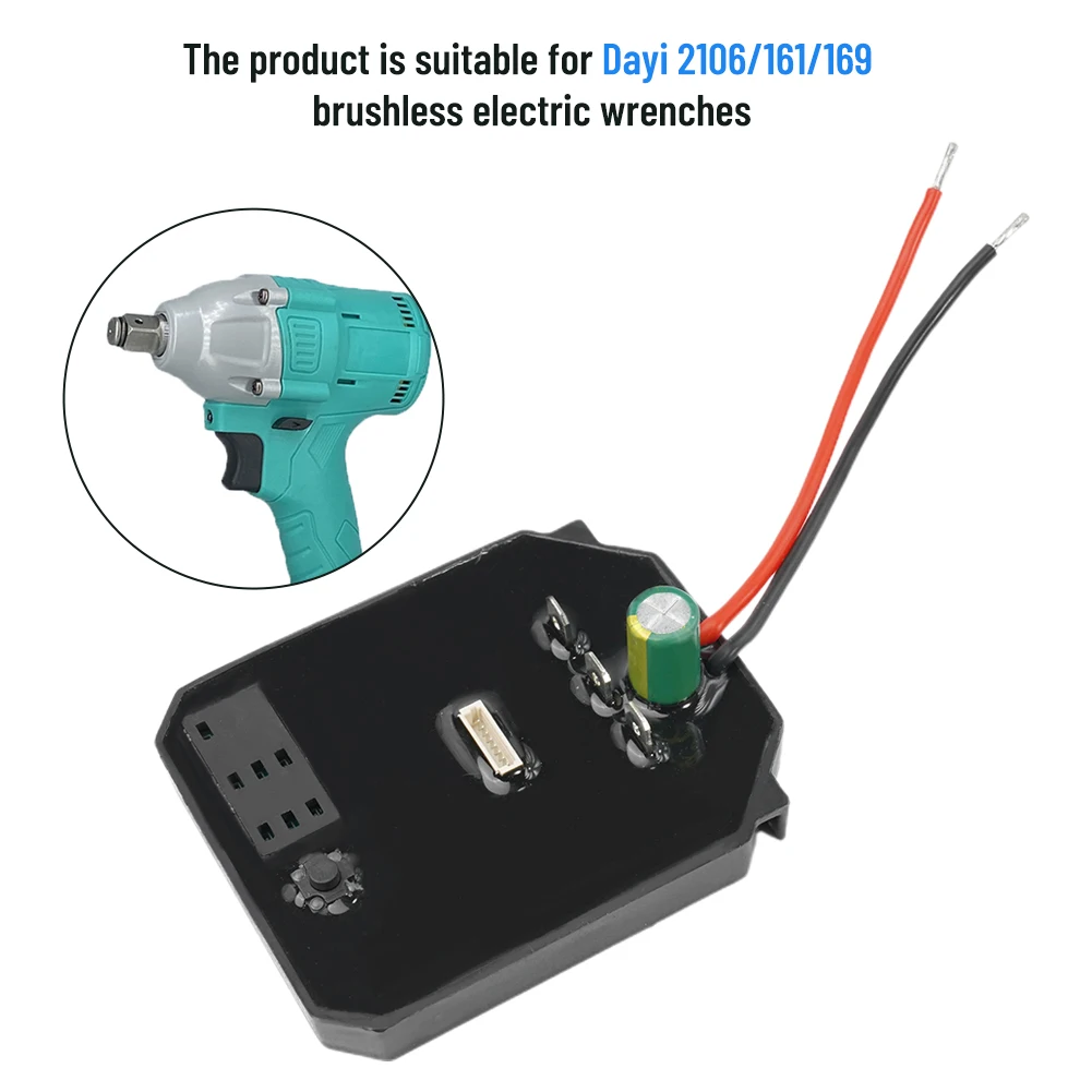 

For Dayi 2106/161/169 Tool Control Board 18V 21V 300W 5.2*6.2CM Accessories For Brushless Wrenches Parts Practical Sturdy