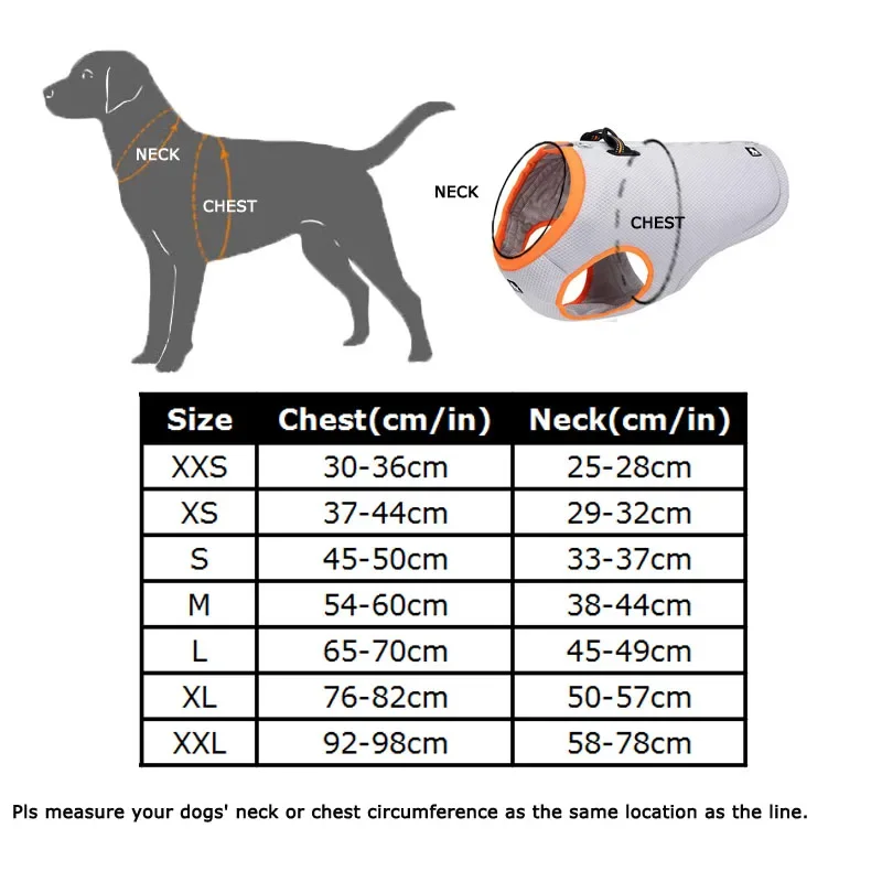 Truelove Summer Dog Cooling Vest Dog Cooling Harness For Dogs Adjustable Pet Mesh Reflective Vest  Harnesses Quick Release Hot