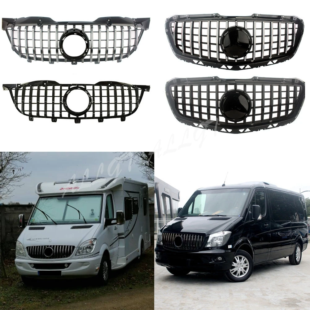 Car Front Racing Facelift Grilles Upper Bumper Grill For Mercedes-Benz Sprinter W906 2009-2013/2014-2017