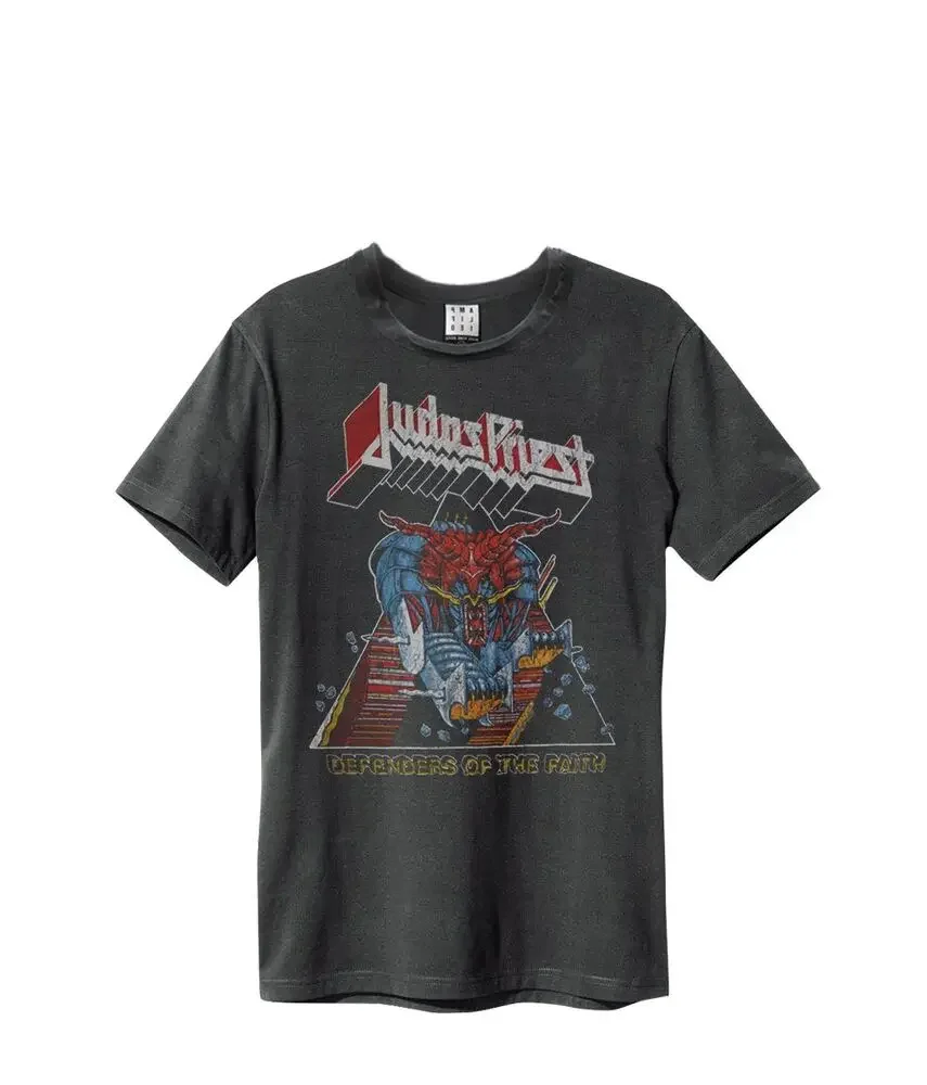 

Amplified Judas Priest - Defenders - Mens Charcoal T-Shirt XL T-shirts for Tees tops Unisex Summer Short Sleeve