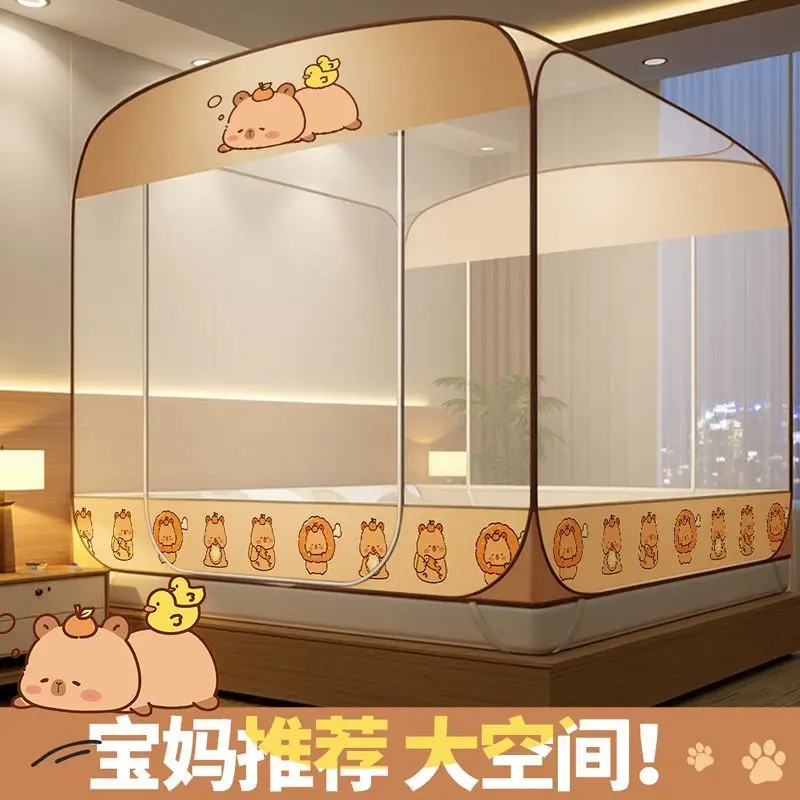 

2025 New Model Home Bedroom Mongolian Yurt with Elevated Mosquito Net, No Installation Required