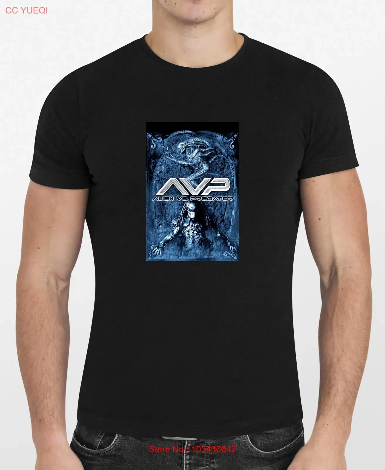 Avp Alien Vs Predator 2004, футболка с постером фильма для мужчин и женщин, новый винтажный потертый повседневный слегка топ для повседневной носки с графикой