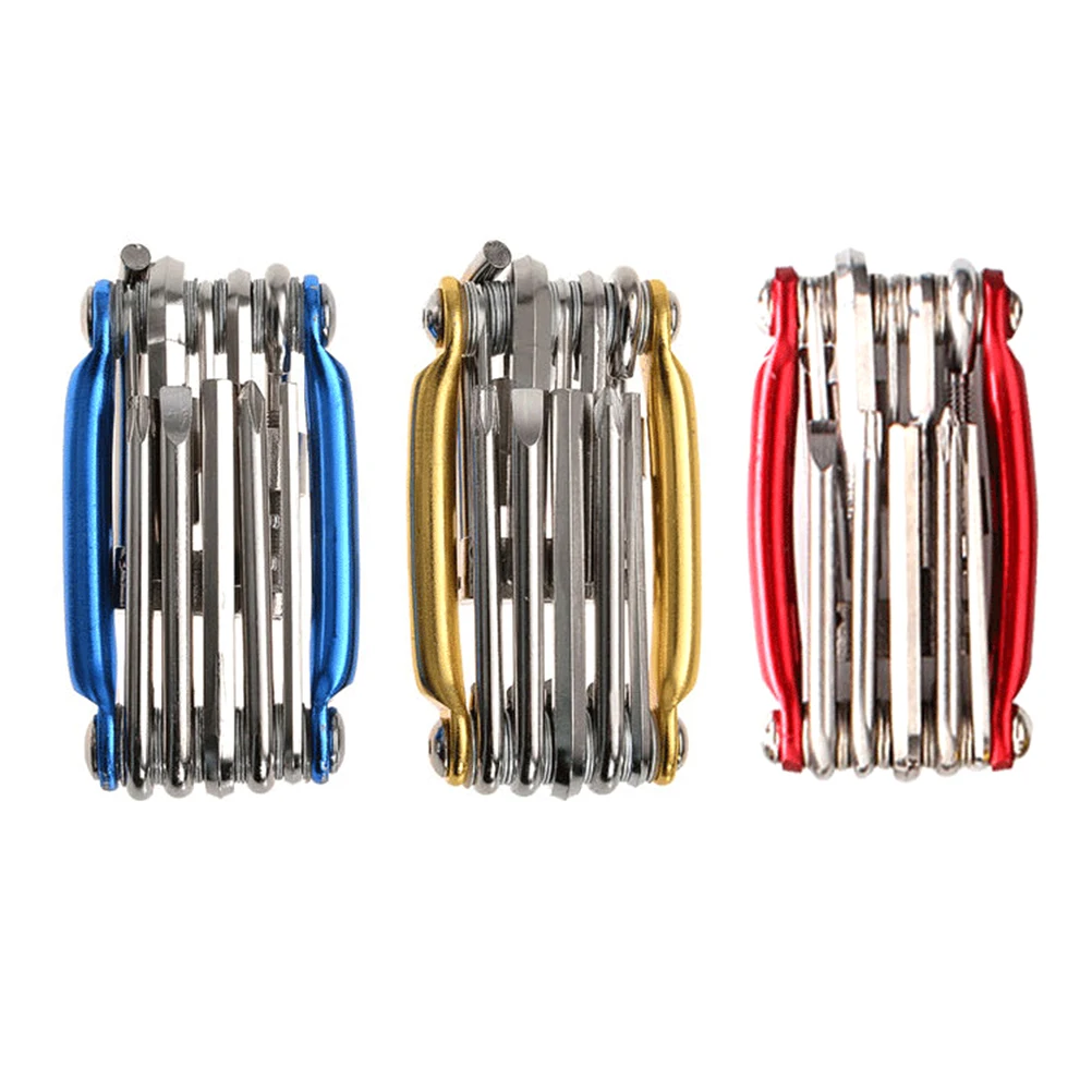 

11 in 1 Road Bike Repair Tool Set Durable High Quality Multi Function Cycling Kit Golden Color Road Bike Repair Tool