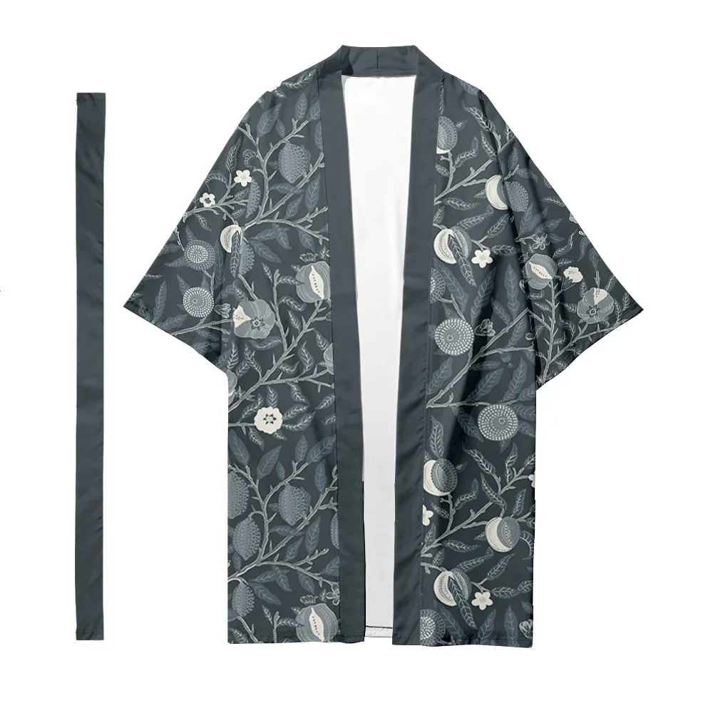 Cardigan Kimono lungo etnico tradizionale giapponese da uomo Kimono da donna modello frutta Kimono camicia moda giacca Yukata