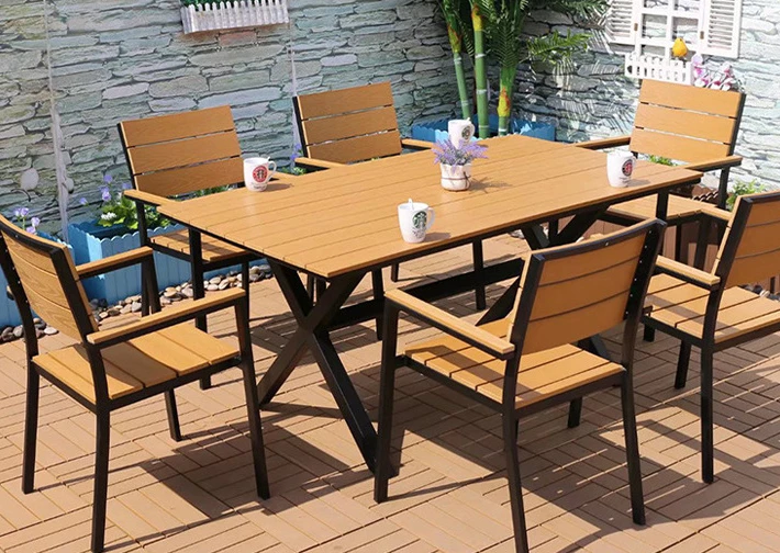 Outdoor Table and Chair Courtyard Balcony Leisure Solid Wood Table and Chair Set Outdoor