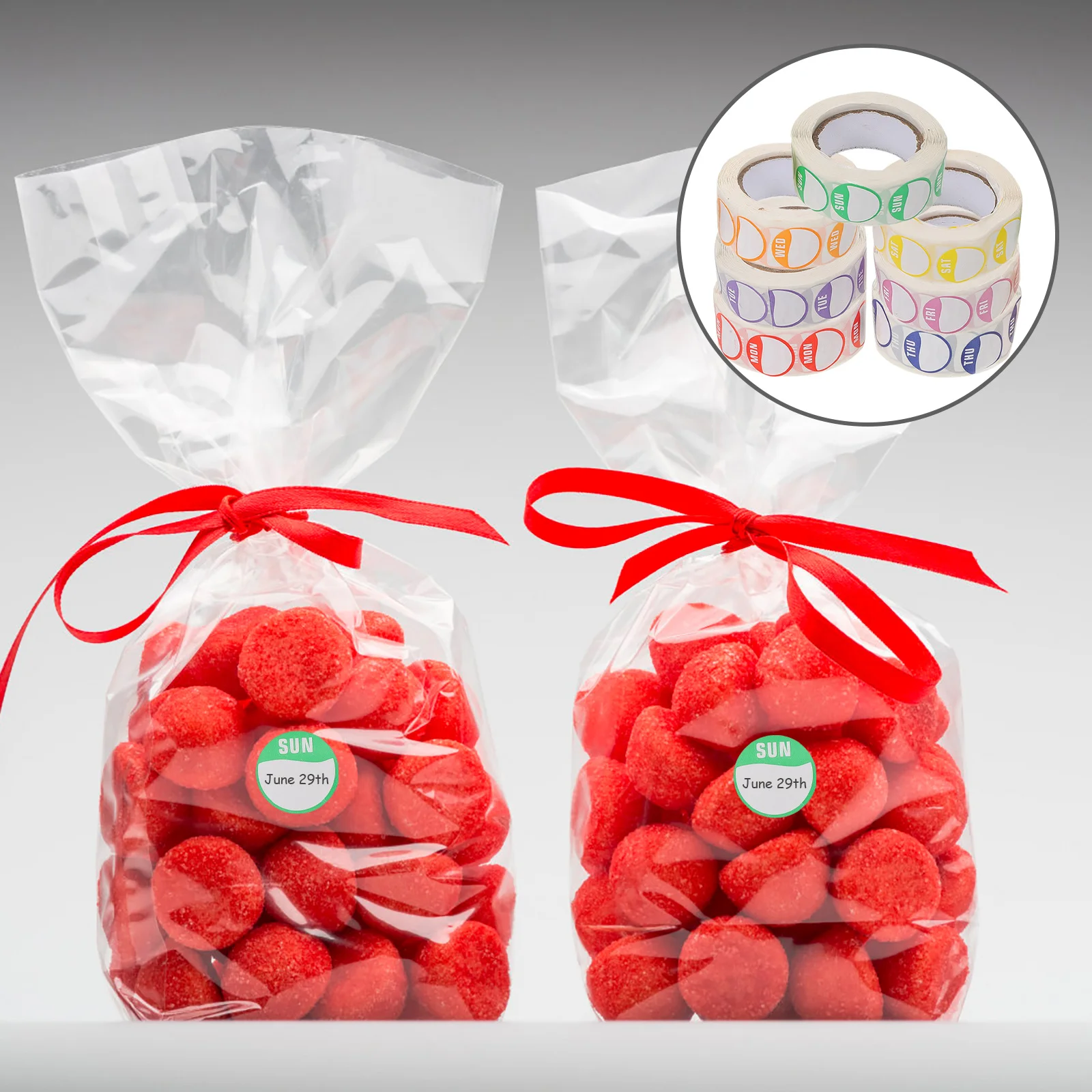 7 لفات 20 مللي متر أسبوع المغلفة ورقة إدارة الوقت ملصقات لتغليف المواد الغذائية تاريخ تسميات أيام الأسبوع ملصقات ملصقات لاصقة ل