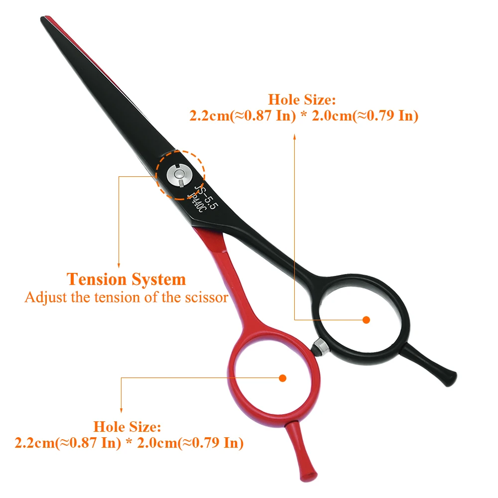 5.5 Inch Sharp Edge Hair Scissors Barber Hair Cutting Shears Salon Hairdressing Thinning Tesouras Household Haircut Shear A0055A