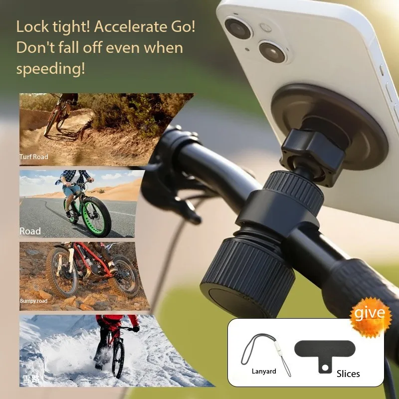 Magnetic Magsafe Bike Phone Holder Removable Gps Bicycle On Handlebar Electric Scooter Mobile Support  Cradle For iPhone Samsung
