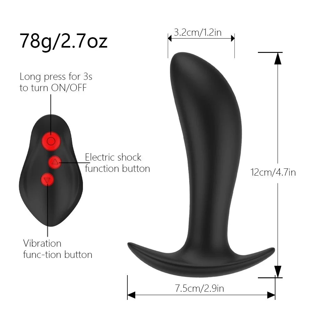 Butt Plug shock elettrico Plug anale vibratore 8 frequenza massaggio prostatico giocattoli del sesso per uomo donna telecomando senza fili in