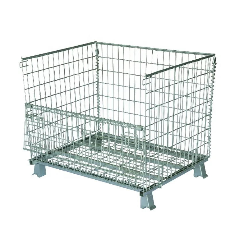 Logistics warehouse transports 1000kg steel wire mesh storage cage high quality and high material