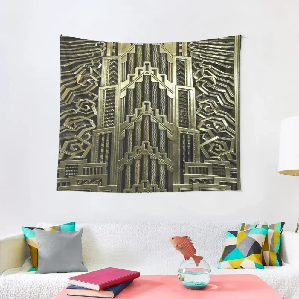 

Art deco,vintage,1920 era,the Great Gatsby,elegant,chic,gold,silver,bronze,pattern,trendy,modern,floral Tapestry