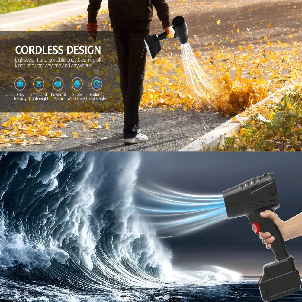 

Electric Goddess Brushless Cordless Electric Air Blower Turbo Jet Fan Handheld Dust Blowing Power Tool