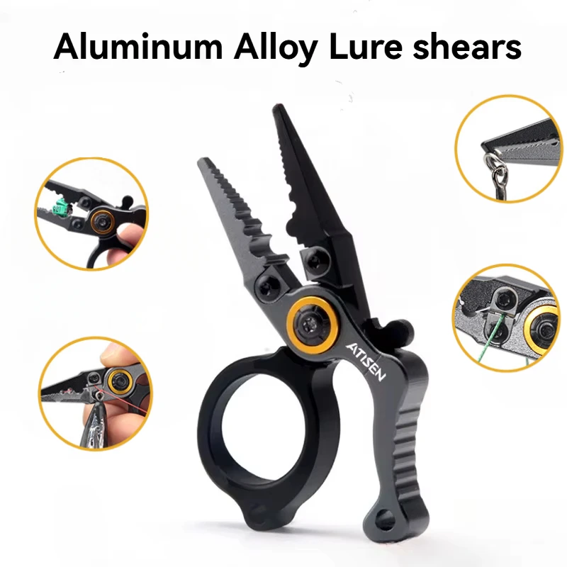 Aluminum Alloy Fishing Pliers Mini Lure Pliers Ring Openers Fishing Multitool Hook Remover Braided Fishing Line Pesca Accesorios