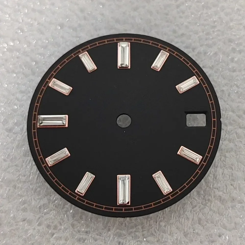 NH35 Watch Dial 28.5mm Multi Colored Sunburst Watch Faces No Luminous Watch Replacement Parts for NH35A/NH36 Movement No Logo