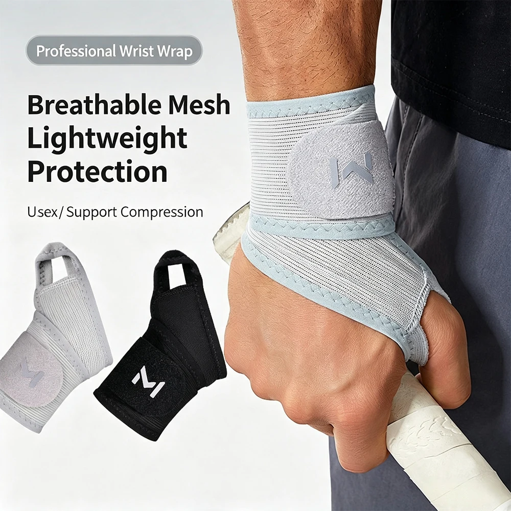 1/2Pcs Breathable Mesh Wrist Wraps Adjustable Compression Wrist Carpal Tunnel Support Brace for Basketball Tennis Cycling Work