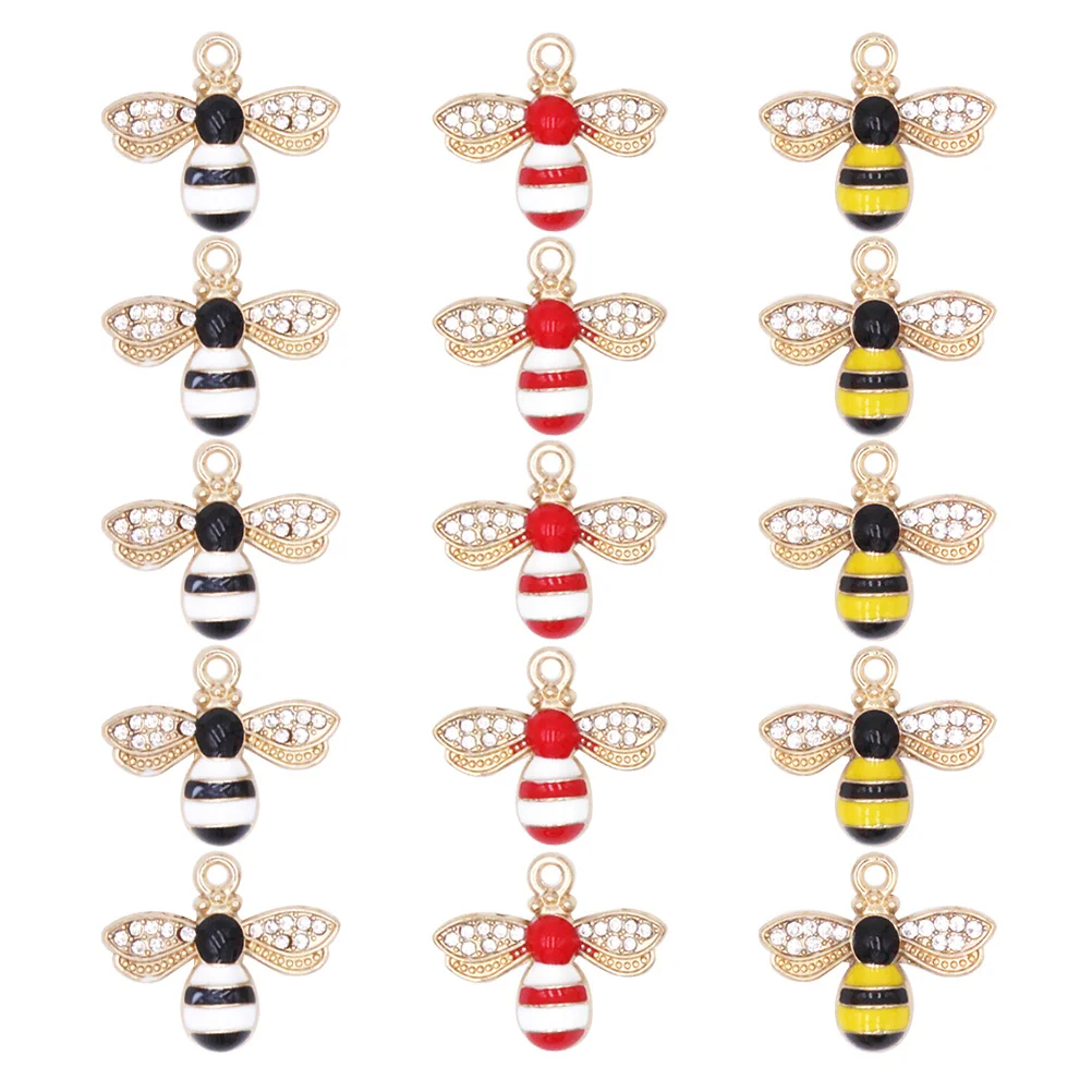 

30Pcs DIY Bee Shape Necklace Charms Jewelry Pendants Bracelet Earring Hanging Charms Alloy Decorative Handmade Accessories