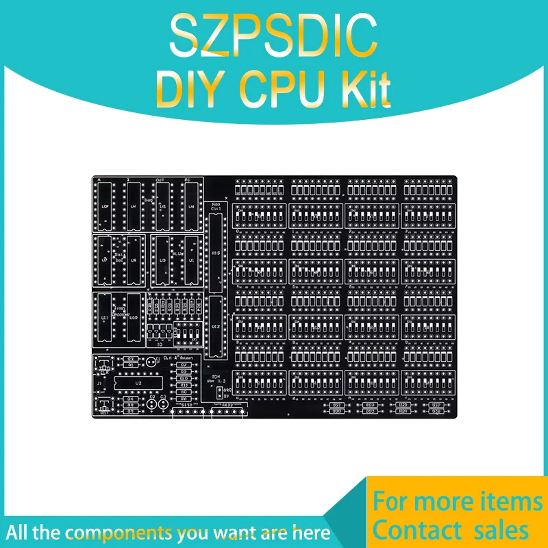 CPU DIY Kit TD4 CPU Make a Simple 4-bit CPU By Yourself Open Source Software and Hardware PCB and All Components Optional