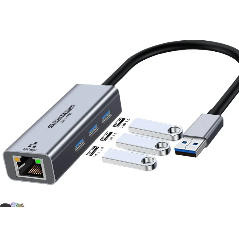 

* Док-станция с интерфейсом USB-сетевого кабеля, подходящая для планшета, мобильного телефона, ноутбука, универсальный гигабитный сетевой преобразователь