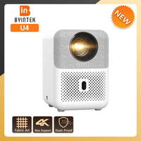 BYINTEK Full HD Mini Projector LOVE U4 1080P 4K Video 5G WIFI Android Auto Focus Portable Smart Projectors Home Theater Cinema