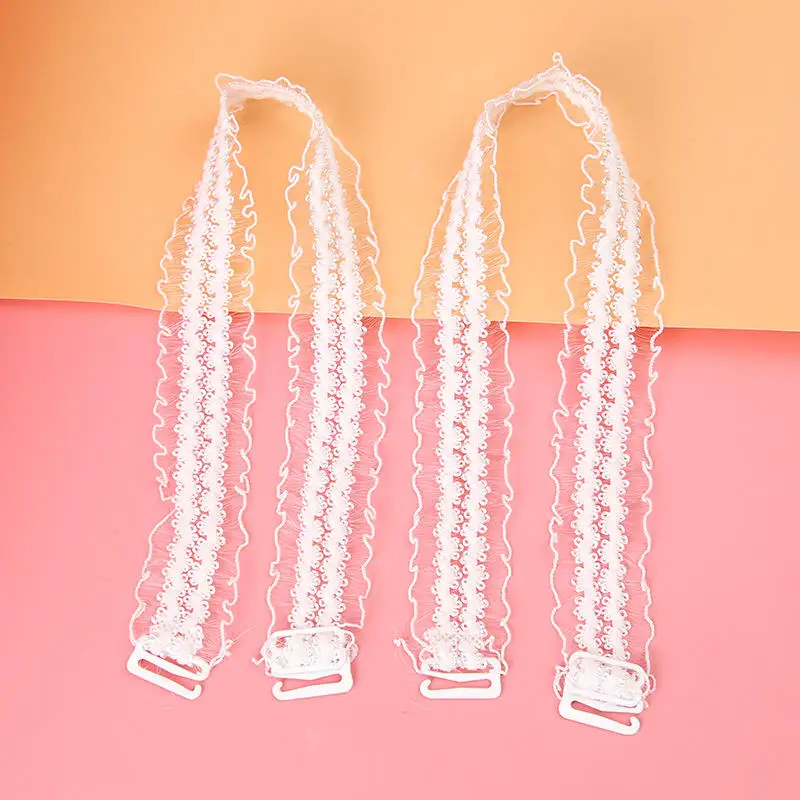 Flower Lace Bra Straps Women Adjustable Sexy Dress DIY Underwear Shoulder Strap Elastic Buckle Lingerie Strap Belt Decorative