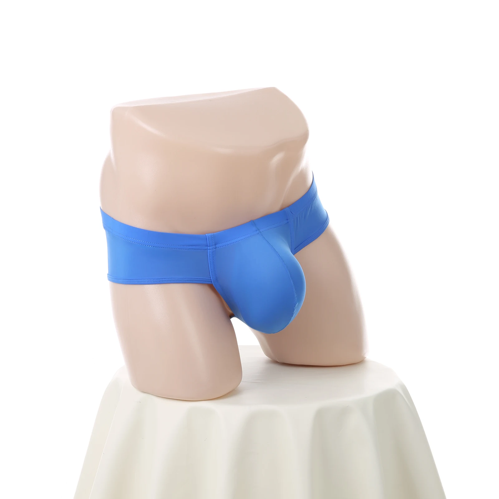 Mens Sexy See-Through Transparent Lingerie Cool Breathable Brazilian Panties Adult Erotic Costume 18 U Convex Penis Pouch Briefs