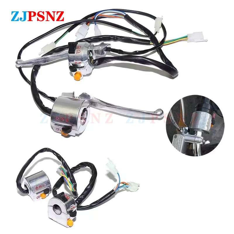 22MM Motorcycle Scooter E-bike Right Left Handlebar Switch For Retro Scooter Drum Brake Horn Fog Lamp Lighting Switch Waterproof