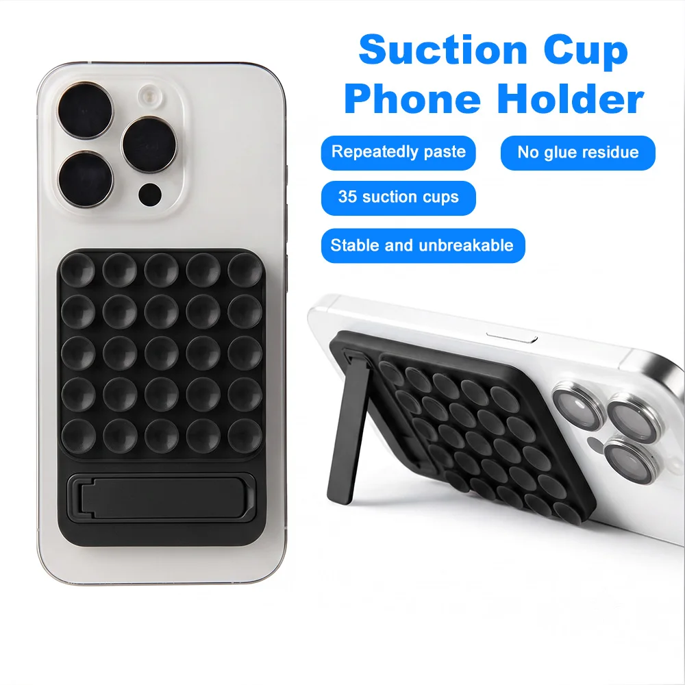 Silicone Silicone Suction Cup Phone Holder Foldable Kickstand Support 35 Strong Suction Cups Phone Grip Stand Multifunction Sticky Holder - Aliexpress Deal