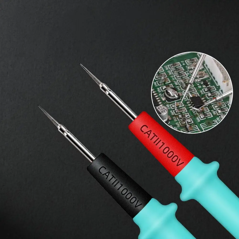 Flexible Multimeter Leads For Handskit Sharp Needle Probe 1000V 20A Silicone Wire Professional Industrial Testing Lead Set