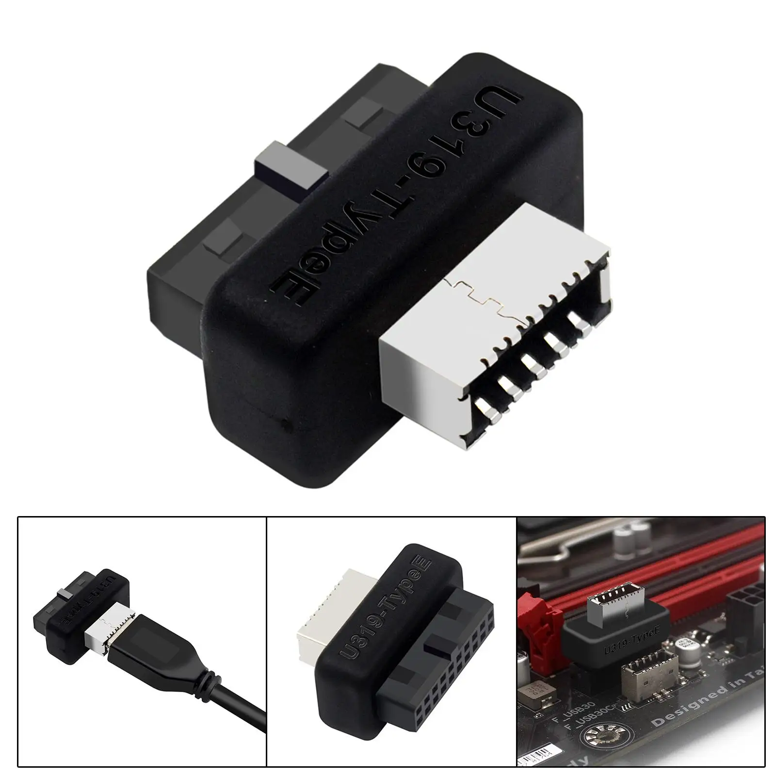 USB 3.1 Type E Key a to USB 3.0 20pin Front Panel Adapter Easy Installation for Desktop Motherboard Upgrade