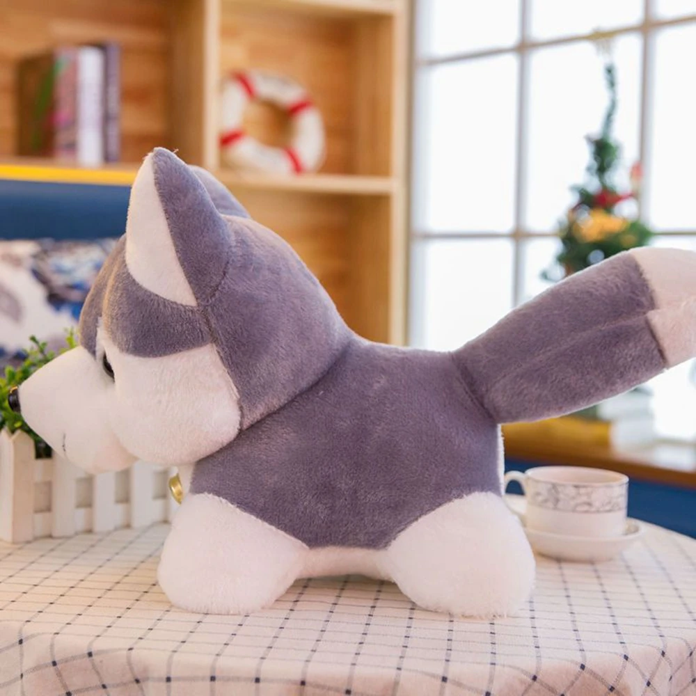 25cm Cute Pet Husky Plush Doll Erha Creative Doll Simulation Puppy Dog Accompany Send Children\'s Birthday Gifts