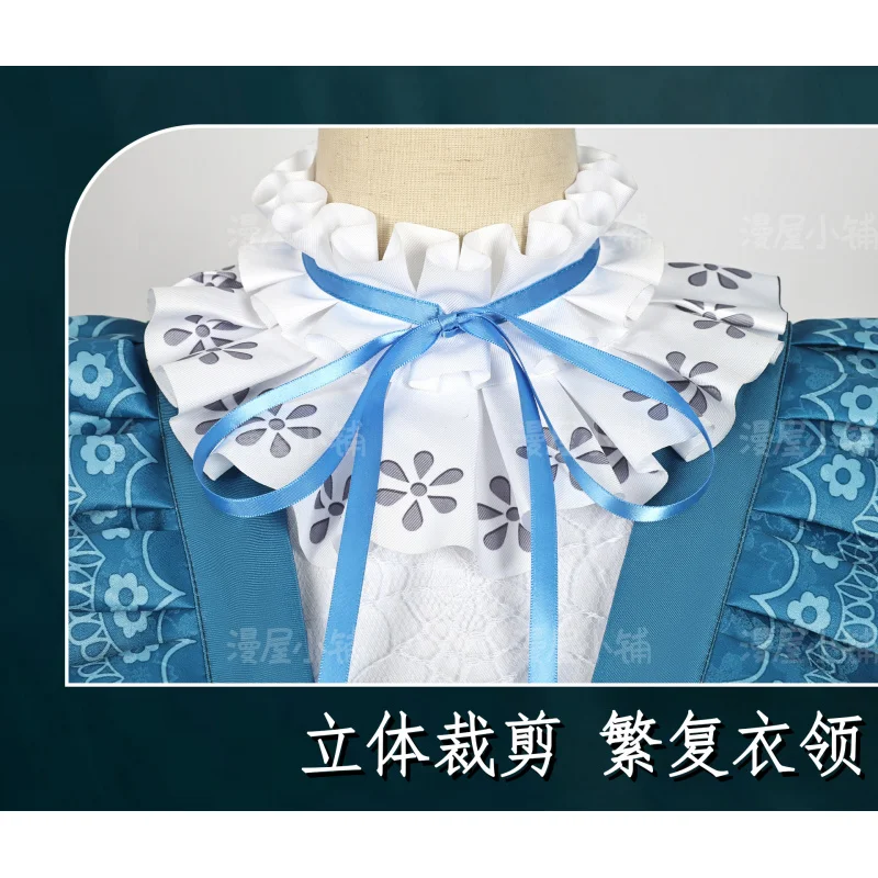 لعبة الهوية الخامس مراسل أليس تأثيري حلي أنيمي الملابس الأزرق فستان لطيف عيد الميلاد هالوين الحب لايف كوميك كون مجموعات كاملة #6