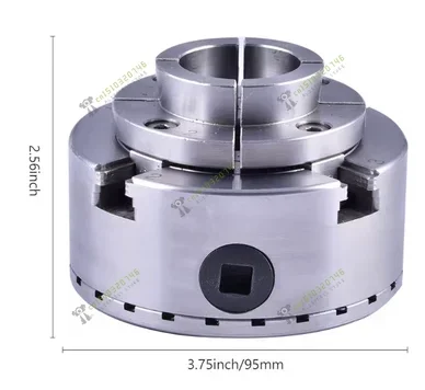 KP96 4-Jaw Self-Centering Chuck For Wood Lathe High Precision Woodworking Chuck 4 Inch 100MM Thread M33*3.5 Clamping 8-60MM