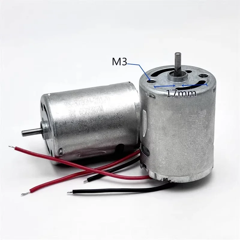 RK-370SH-20170 Mini 370 Motor DC 5V 6V 8V 12V 9600RPM Micro 24mm Round Electric Carbon Brush Motor DIY Hobby Toy Fan Model