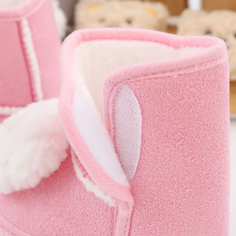 Baywell bonito dos desenhos animados animal botas de bebê recém-nascido inverno botas de neve de pelúcia para menino menina sola macia sapatos de aquecimento confortáveis