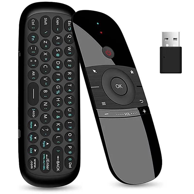 W1 Air Mouse 2.4G Wireless Keyboard Remote Control IR Remote Learning 6-Axis Motion Sense for Smart TV Android TV Box PC