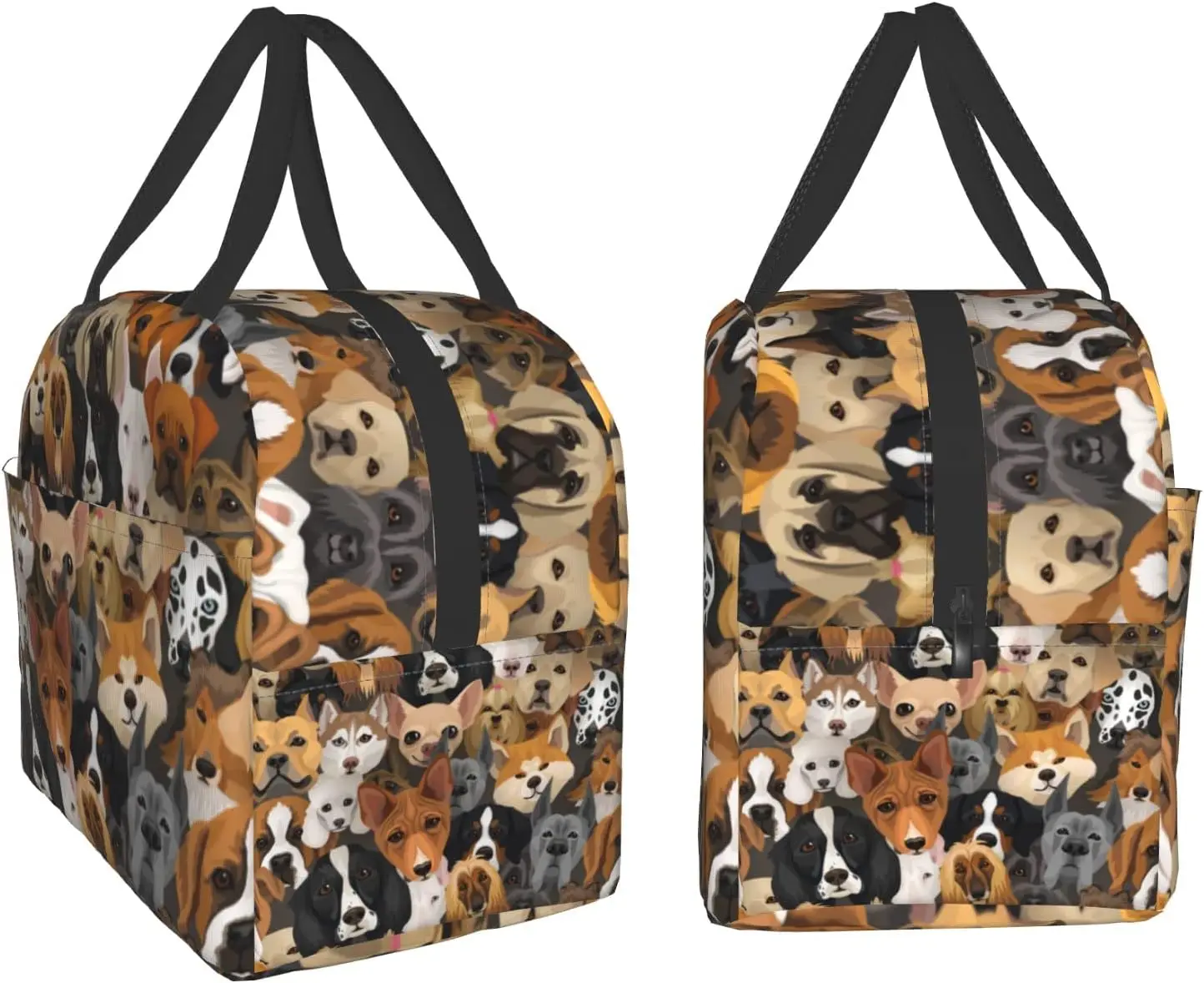 حقيبة غداء للكلاب، حقيبة معزولة للكلاب المضحكة وقابلة لإعادة الاستخدام وقابلة للغسل ومبرد حراري للنزهات وحامل طعام للسفر والعمل والمدرسة للنساء والرجال