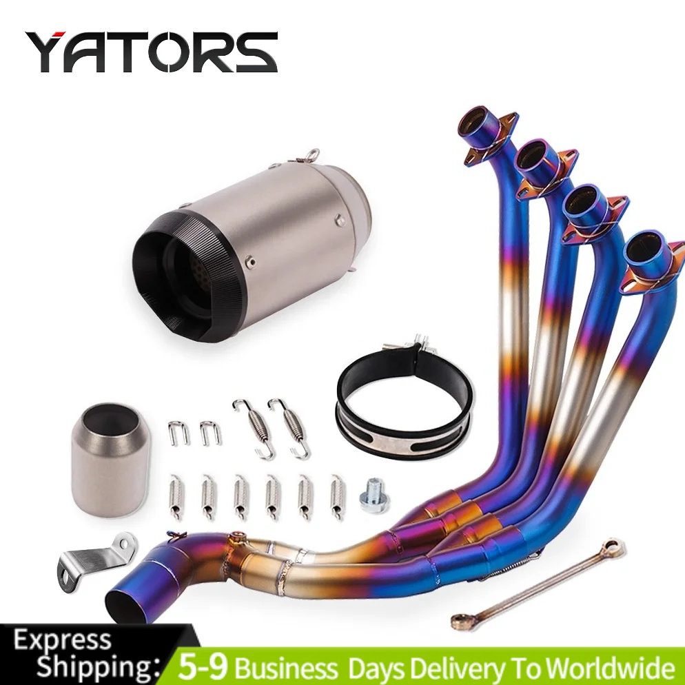 

51MM For Honda CBR650R/F 2014-2023 Slip Exhaust System Header Pipe Muffler Blue Exhausts Pipes