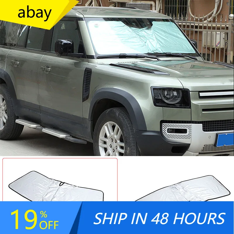 For Land Rover Defender 90 110 130 2004-2025 Interior Accessories Front Glass Sunshade/Summer UV Sunscreen Reflective Sunshade